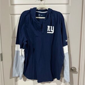 3XL NFL Team Apparel Navy White Light Blue Hoodie New York Giants